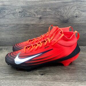 Nike Alpha Menace 4 Mid Football Cleats Bright Orange Black Mens Size 13